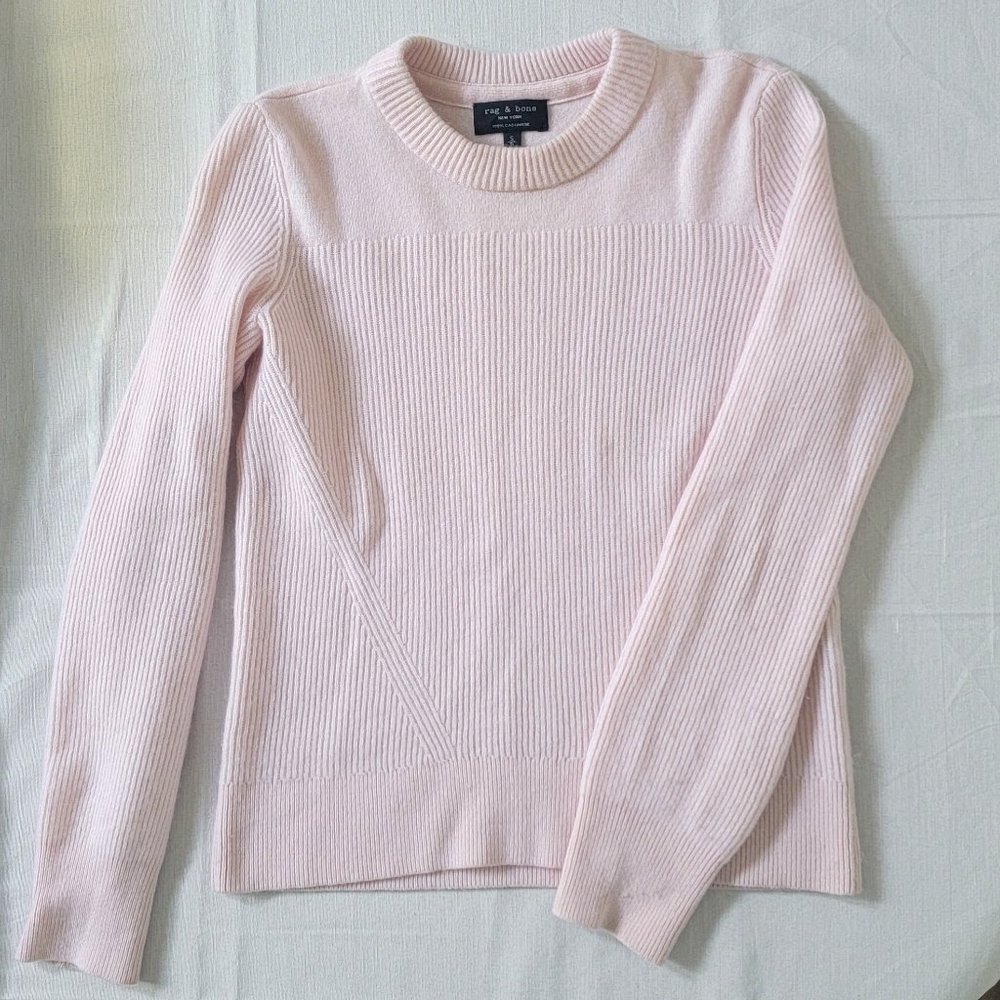 Rag & Bone Pink 100% Cashmere Sweater